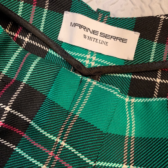Marine Serre V-rise Green Tartan Tailored Trousers - Picture 7 of 10